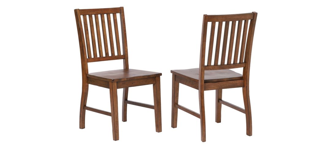 Amish Brook Slat Back Dining Side Chair Set of 2