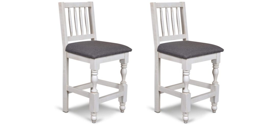 Rustic French Counter Height Stools – Set of 2