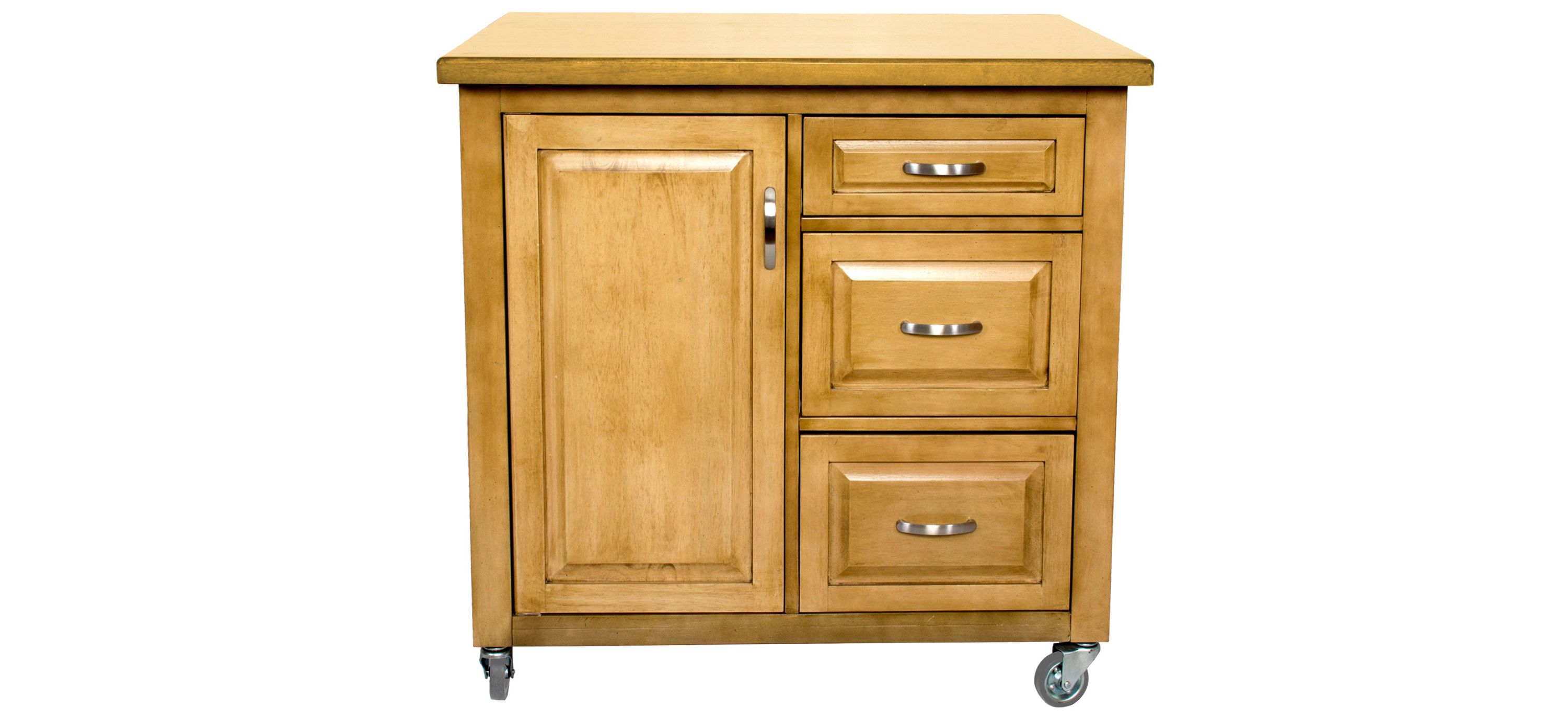 Oak Selections Kitchen Cart