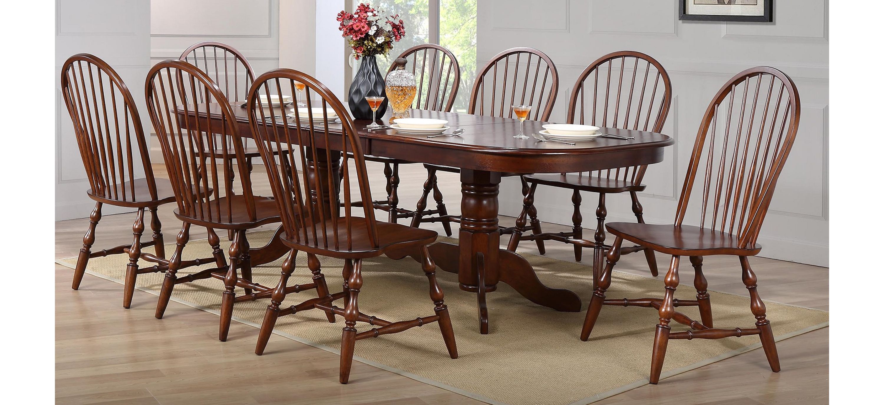 Fenway 9-pc. Dining Set w/ Pedestal Table