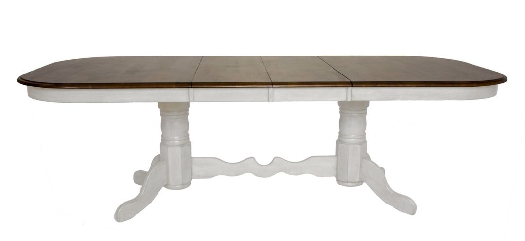 799354871 Fenway Double Pedestal Dining Table w/ Leaves sku 799354871