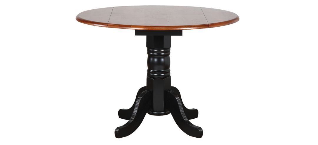 Black Cherry Selections Round Drop Leaf Dining Table