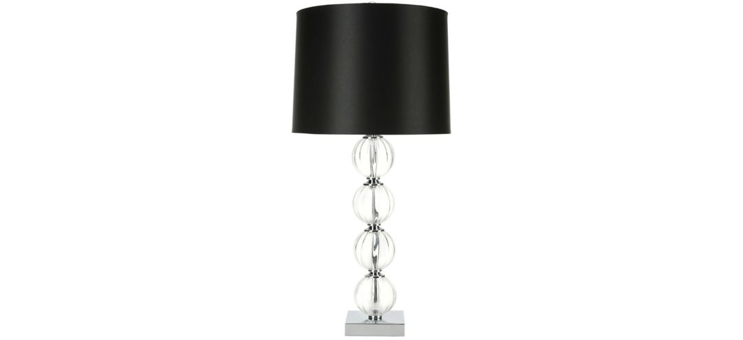 Sonja Black Crystal Glass Globe Lamp