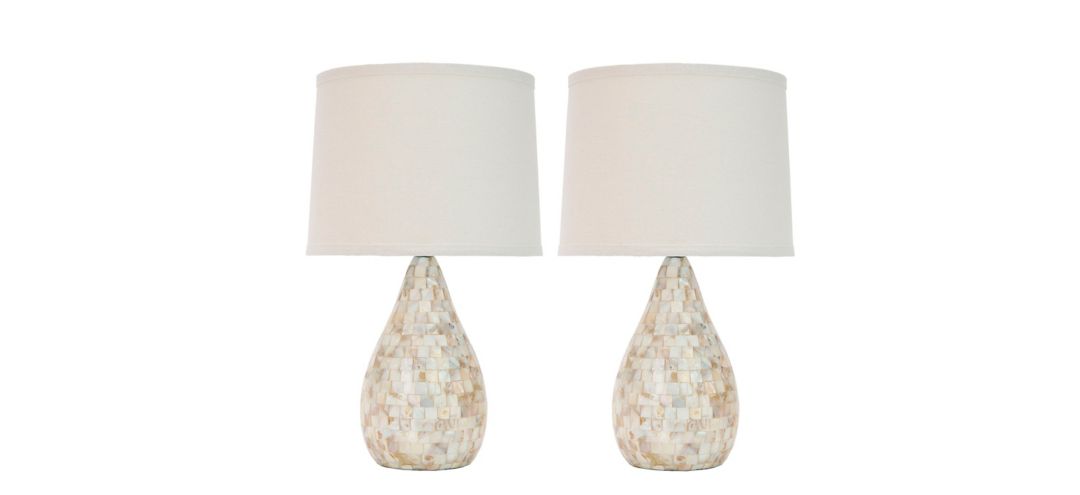 Lauralie Shell Table Lamps: Set of 2
