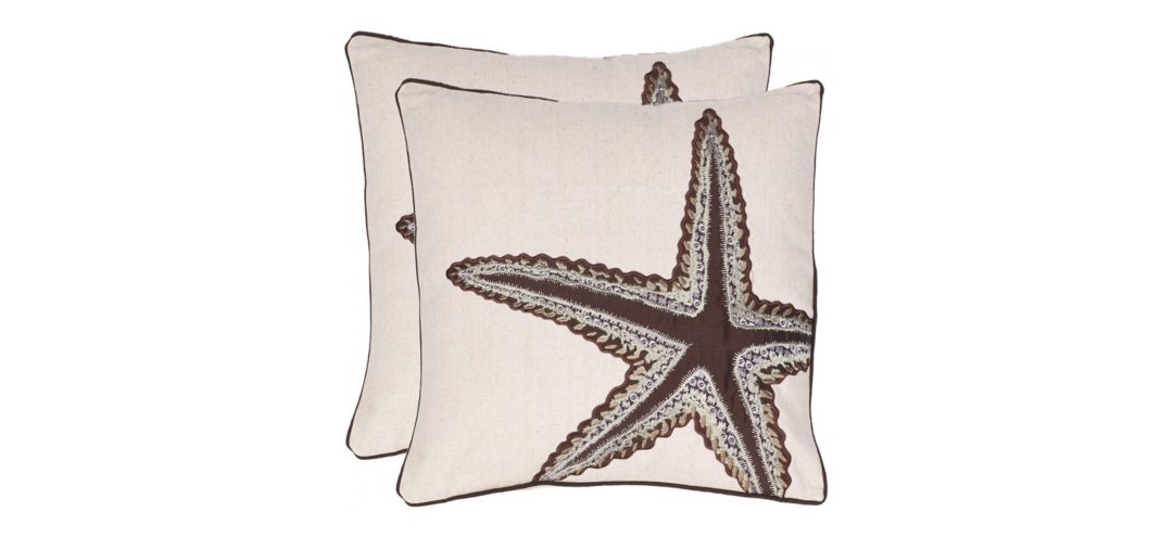 135310350 Lucky Coastal Star Pillow: Set of 2 sku 135310350