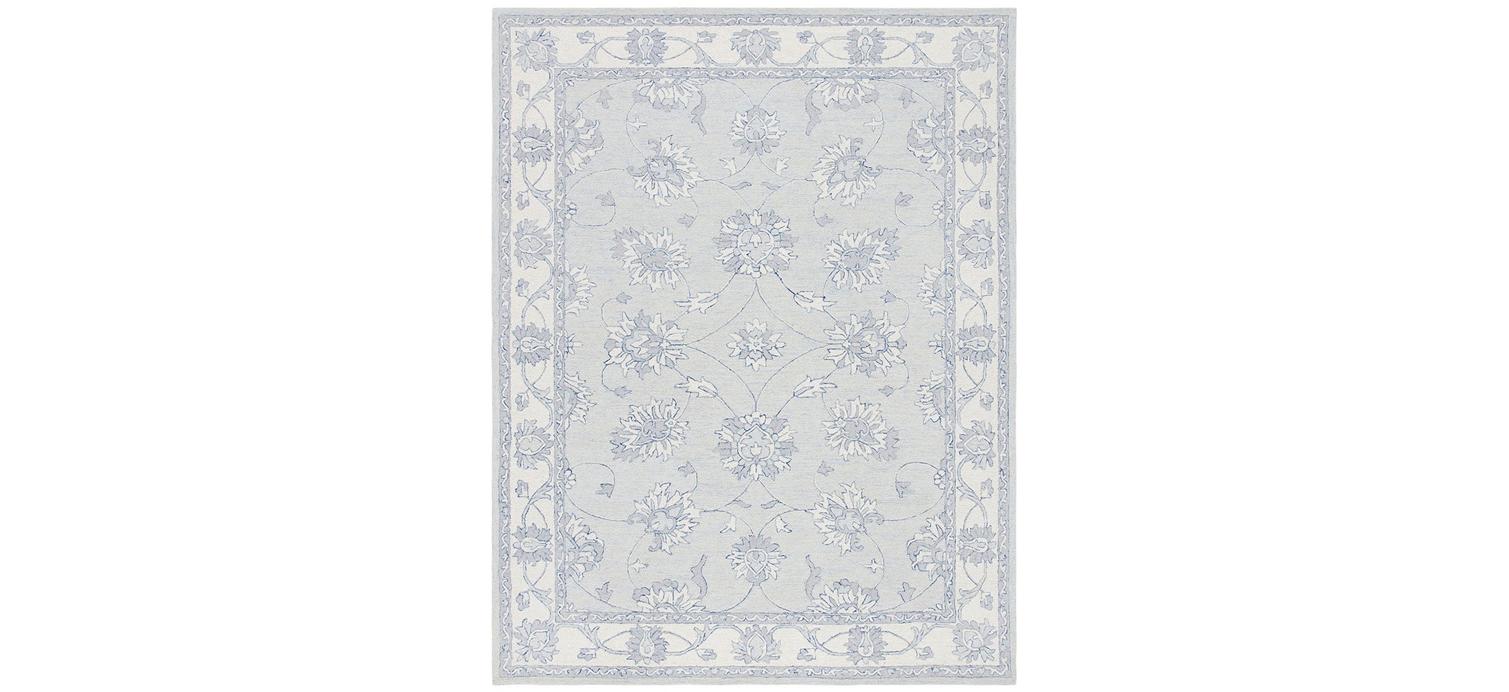 Micro-loop Damask Area Rug Round