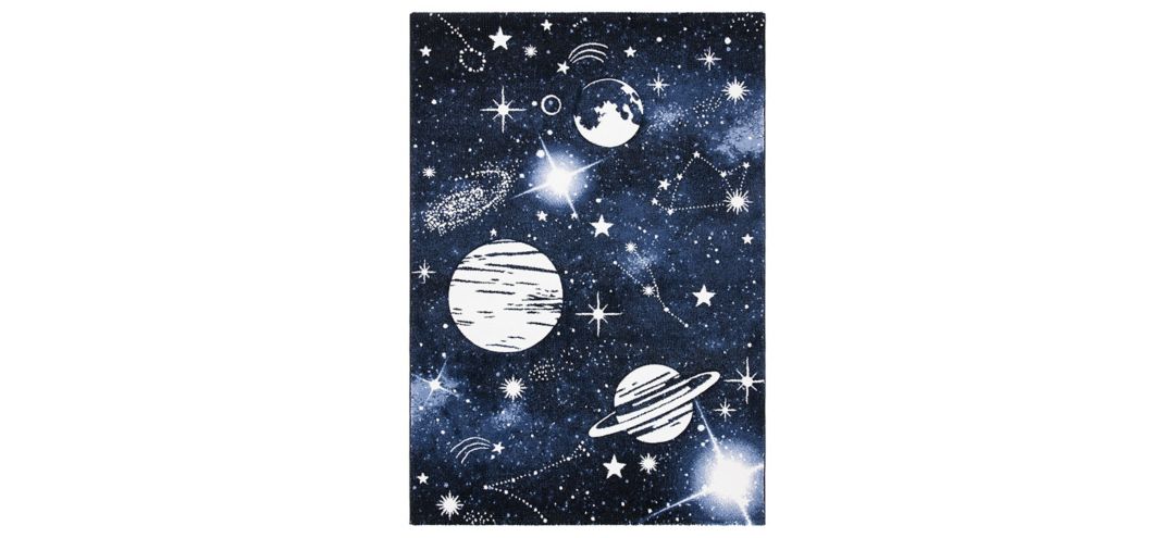 Carousel Outerspace Kids Area Rug
