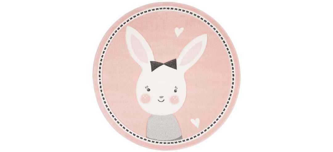 170166050 Carousel Bunny Kids Area Rug Round sku 170166050