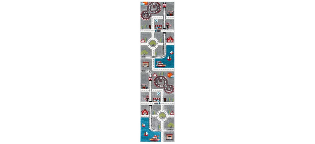 Carousel Cars Kids Runner Rug