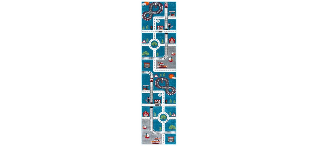 Carousel Cars Kids Runner Rug