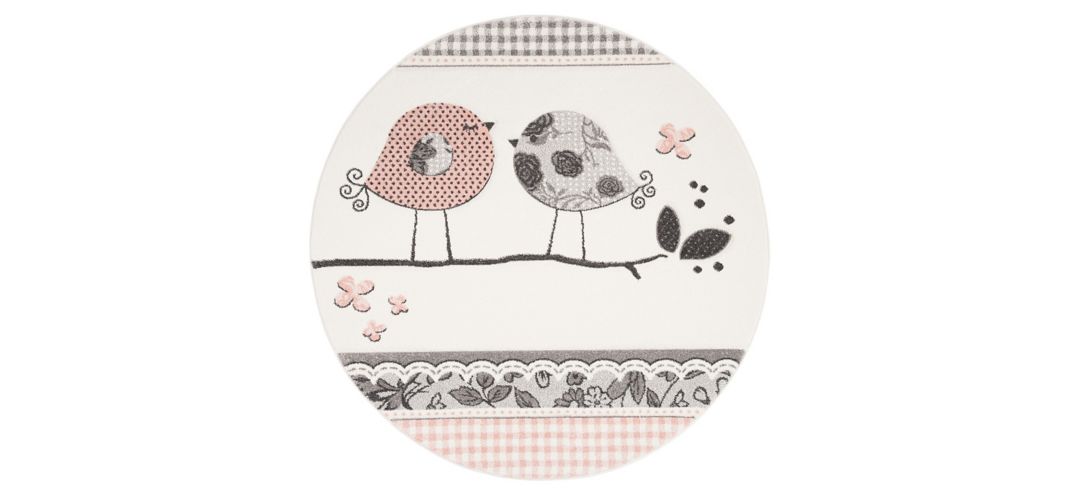 170215330 Carousel Birds Kids Area Rug Round sku 170215330