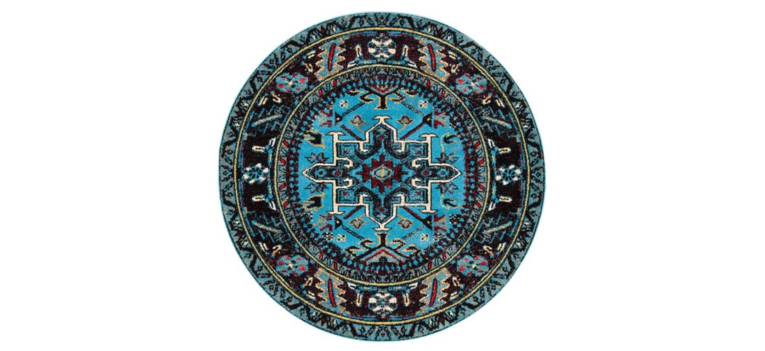 170223800 Darius Light Blue Area Rug Round sku 170223800