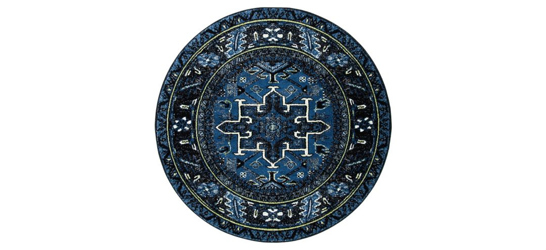 170224200 Darius Blue Area Rug Round sku 170224200