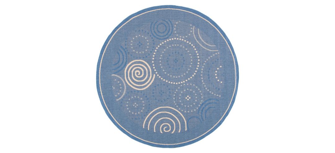 Courtyard Circles Indoor/Outdoor Area Rug Round