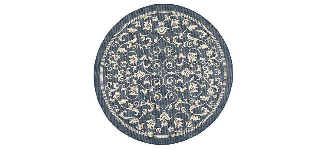 Courtyard Vines Indoor/Outdoor Area Rug Round