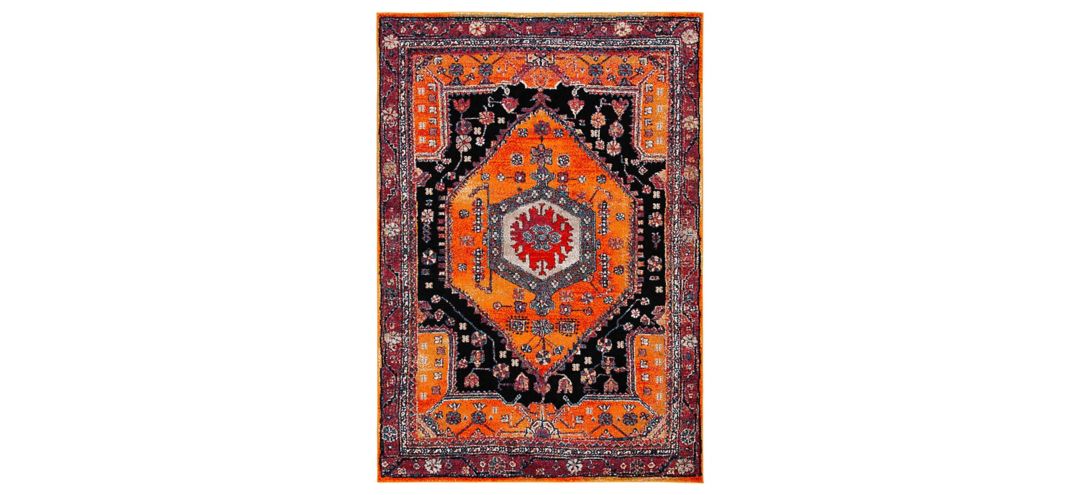 Hamadan Orange Area Rug