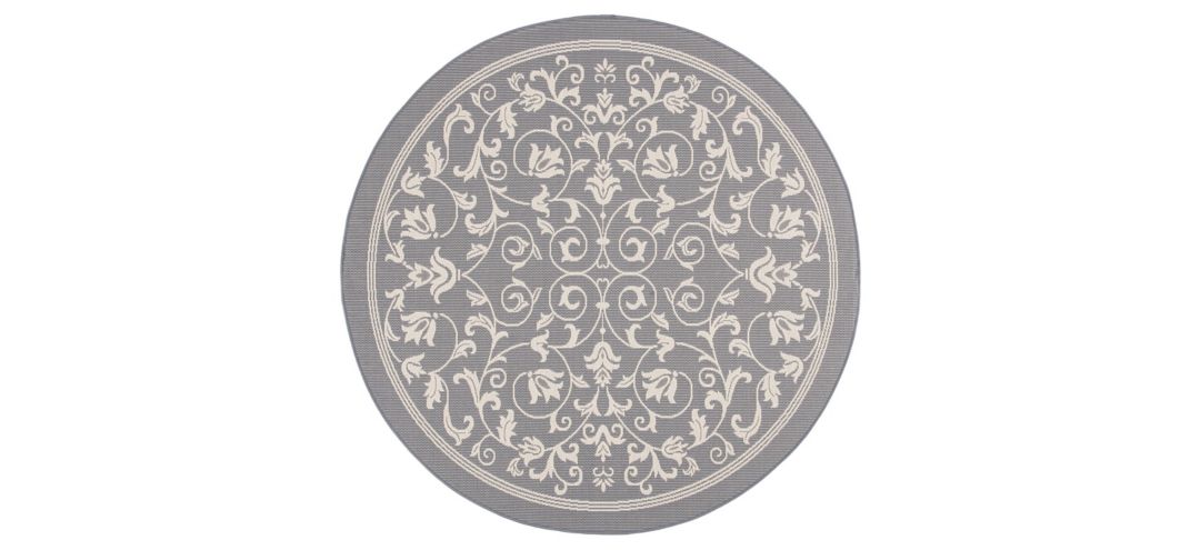 Courtyard Vines Indoor/Outdoor Area Rug Round