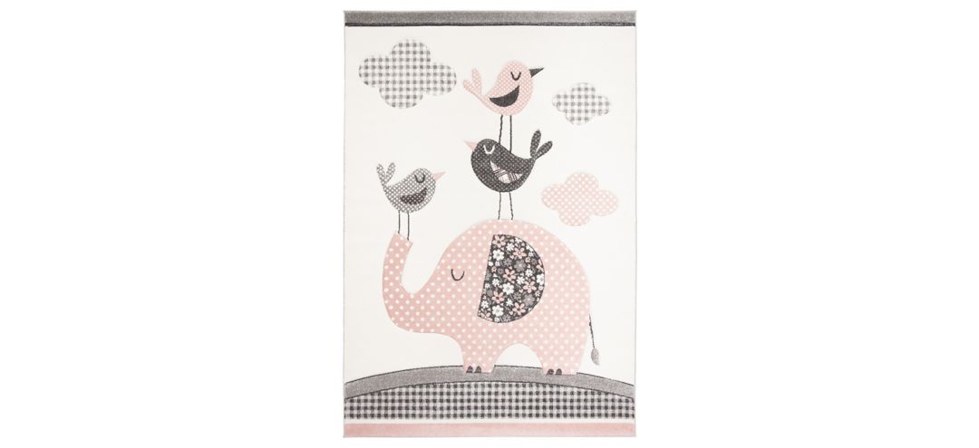 Carousel Elephant Kids Area Rug