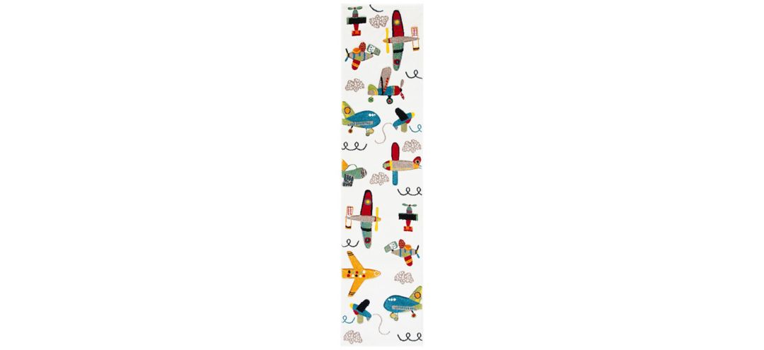 Carousel Planes Kids Runner Rug