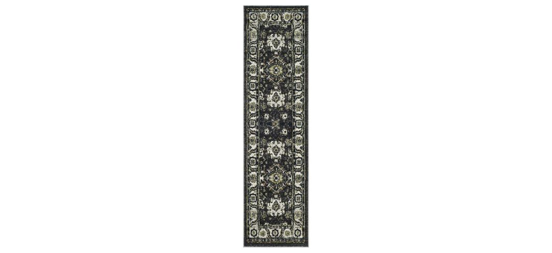 Avicenna Dark Grey Runner Rug