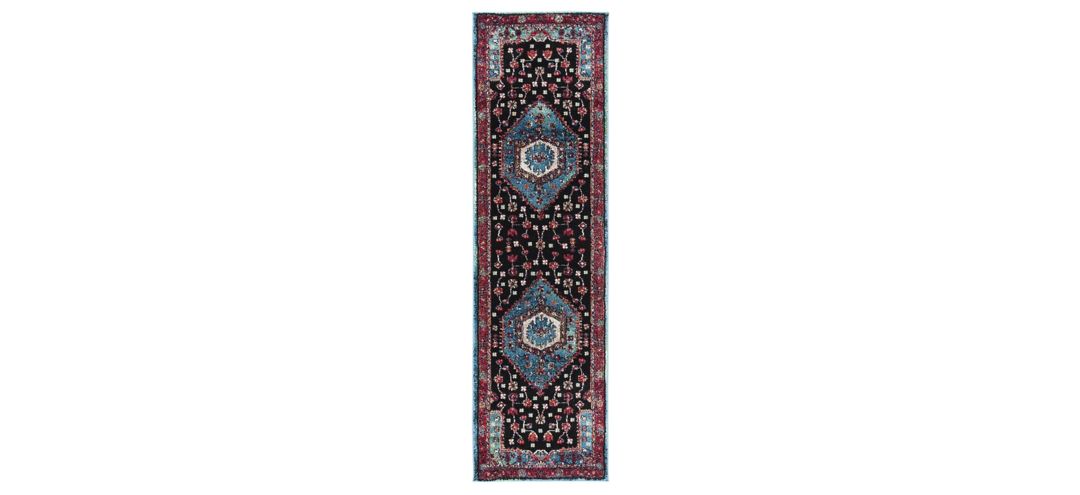 Hamadan Turquoise Runner Rug