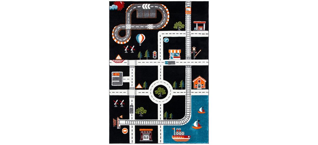 Carousel Cars Kids Area Rug