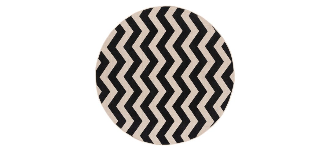 Courtyard Chevron Indoor/Outdoor Area Rug Round