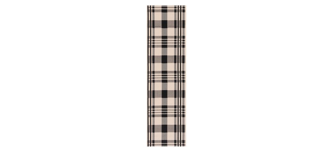 171362010 Courtyard Plaid Indoor/Outdoor Runner Rug sku 171362010