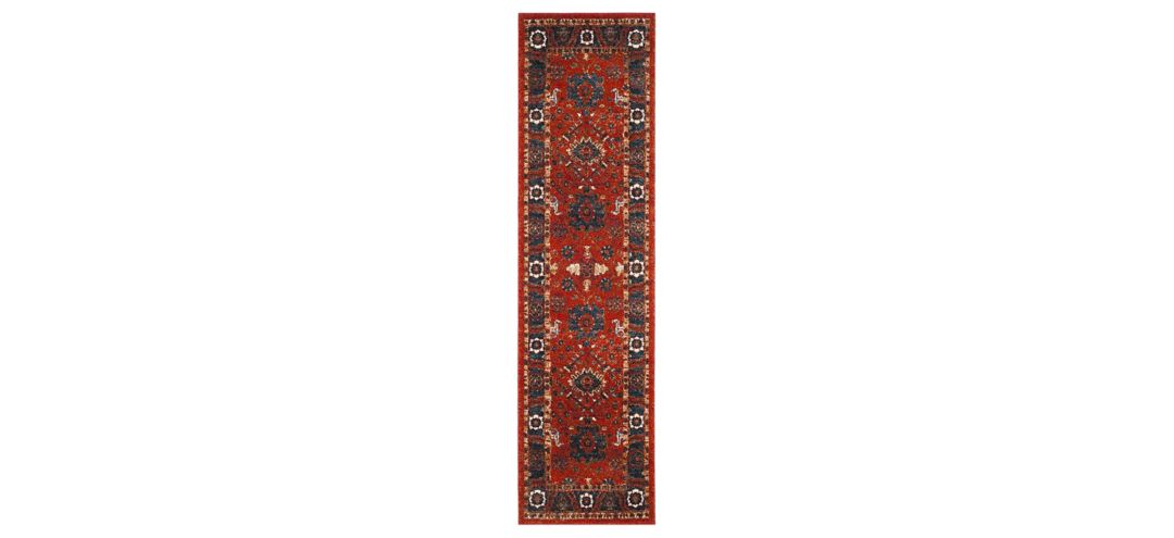 Avicenna Orange Runner Rug