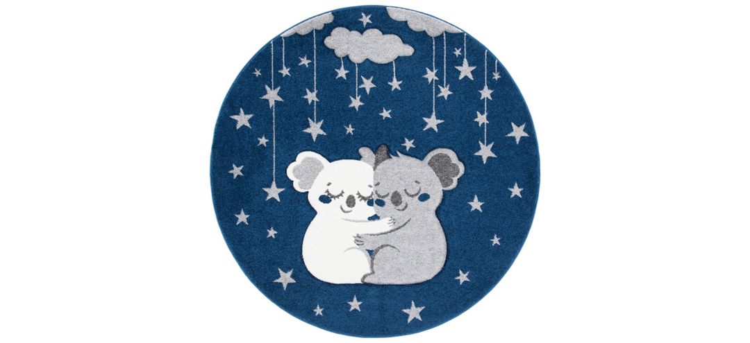 Carousel Koala Kids Area Rug Round