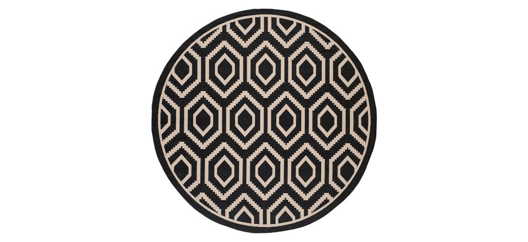 Courtyard Diamonds Indoor/Outdoor Area Rug Round