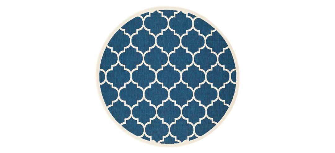 Courtyard Lattice Indoor/Outdoor Area Rug Round