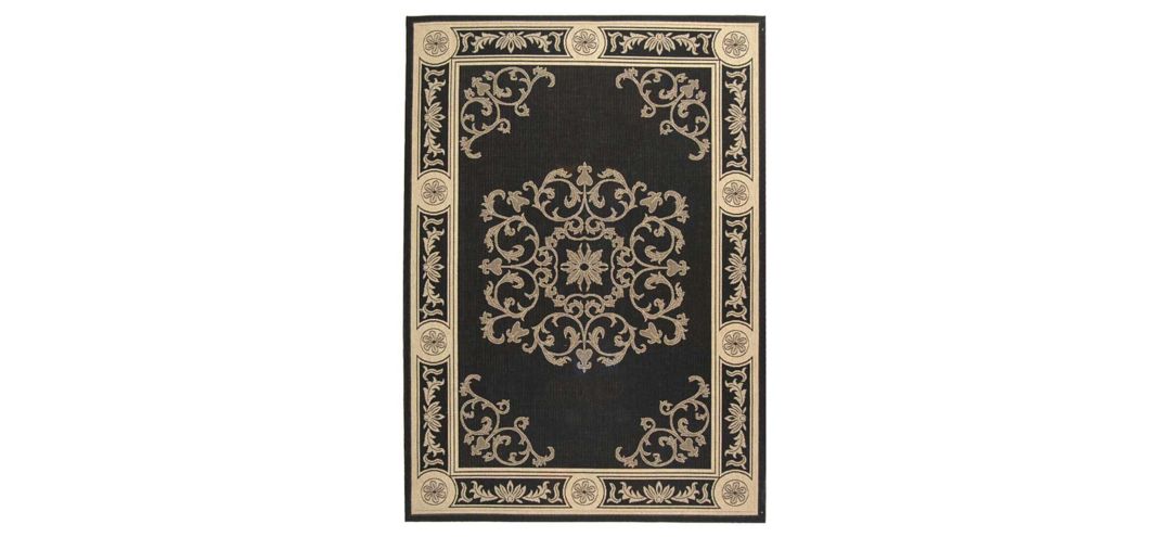 172329140 Courtyard Bordered Indoor/Outdoor Area Rug sku 172329140