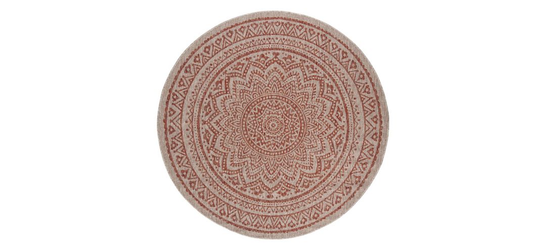 173087340 Courtyard Mandala Indoor/Outdoor Area Rug Round sku 173087340