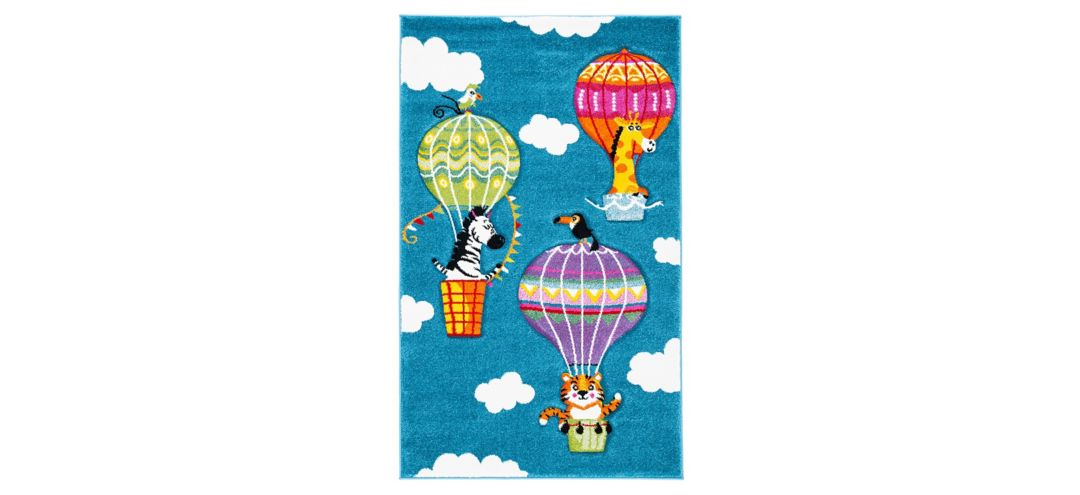 Carousel Balloons Kids Area Rug