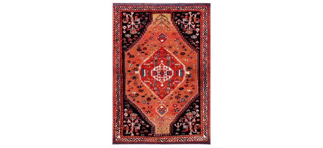 Vintage Hamadan Orange Area Rug