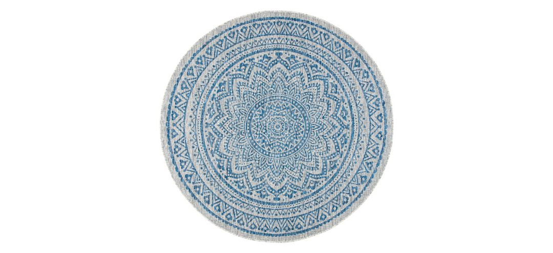 Courtyard Mandala Indoor/Outdoor Area Rug Round