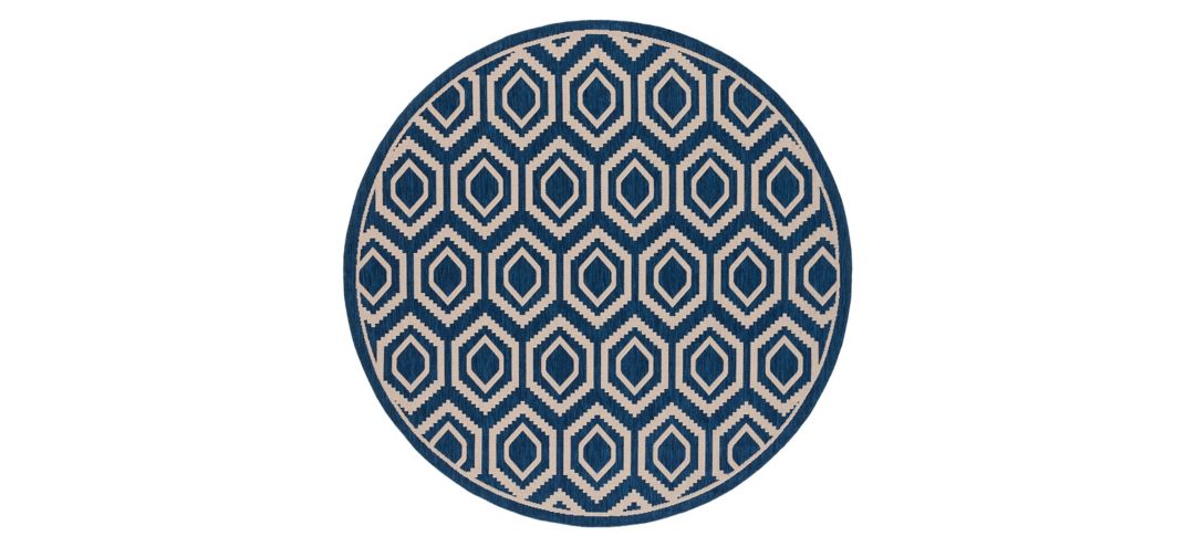 Courtyard Diamonds Indoor/Outdoor Area Rug Round