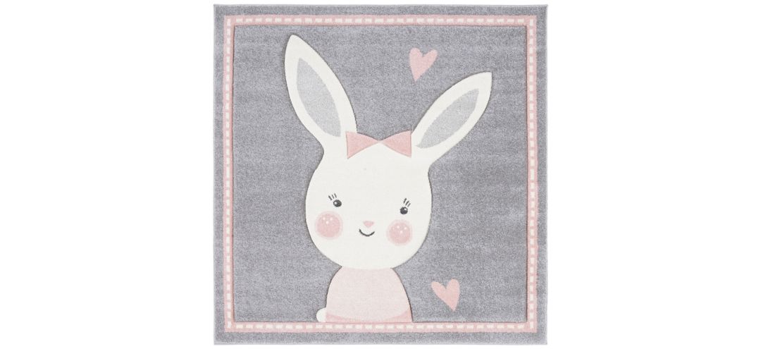 Carousel Bunny Kids Area Rug