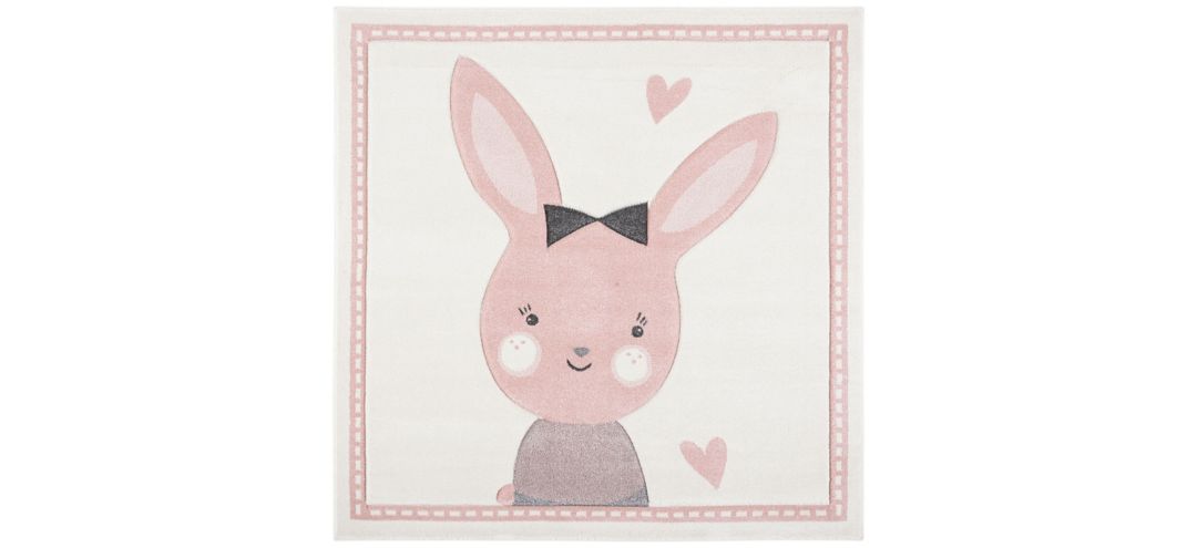 Carousel Bunny Kids Area Rug