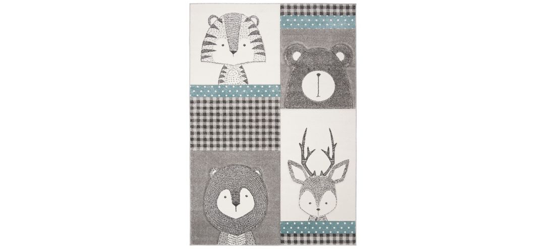 Carousel Animals Kids Area Rug