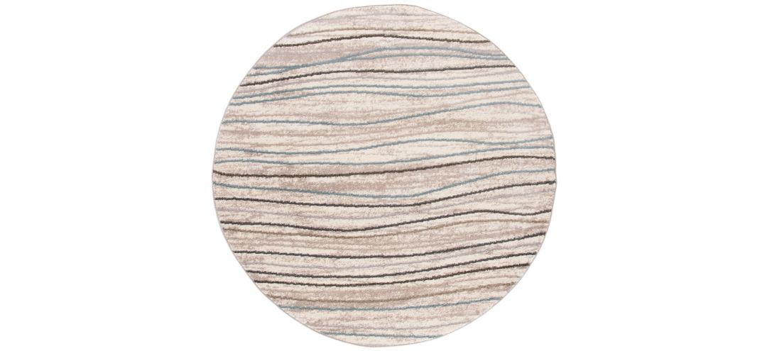 North Sea Cream Area Rug Round