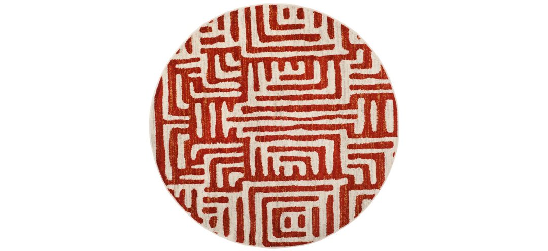 Rhine Red Area Rug Round