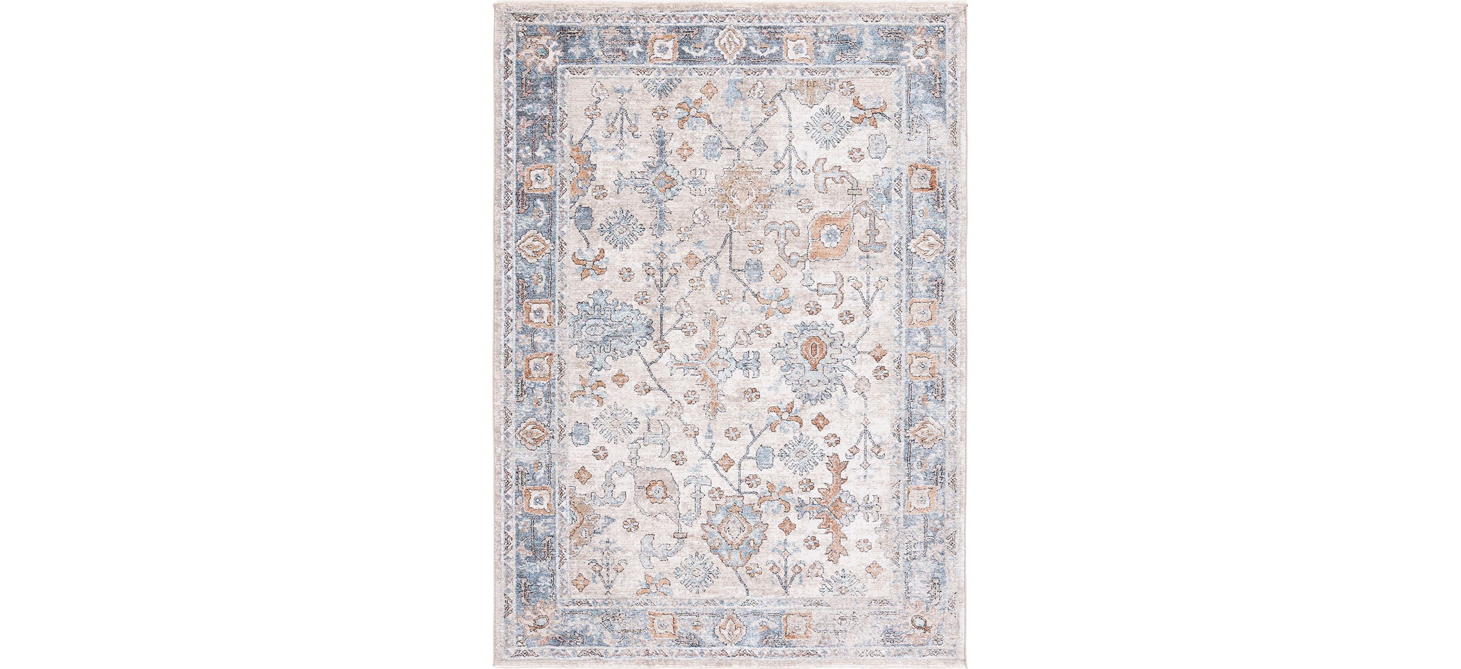 Jasmine Ivory & Blue Rug III