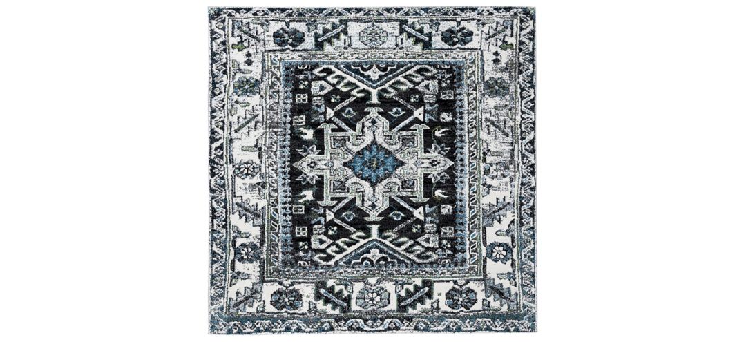 Darius Dark Grey Area Rug Square