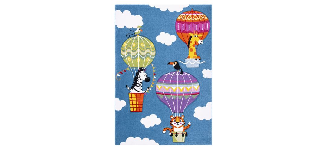 Carousel Balloons Kids Area Rug