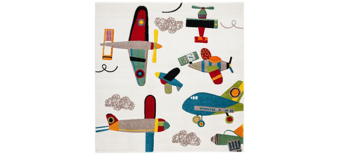 176167260 Carousel Planes Kids Area Rug sku 176167260