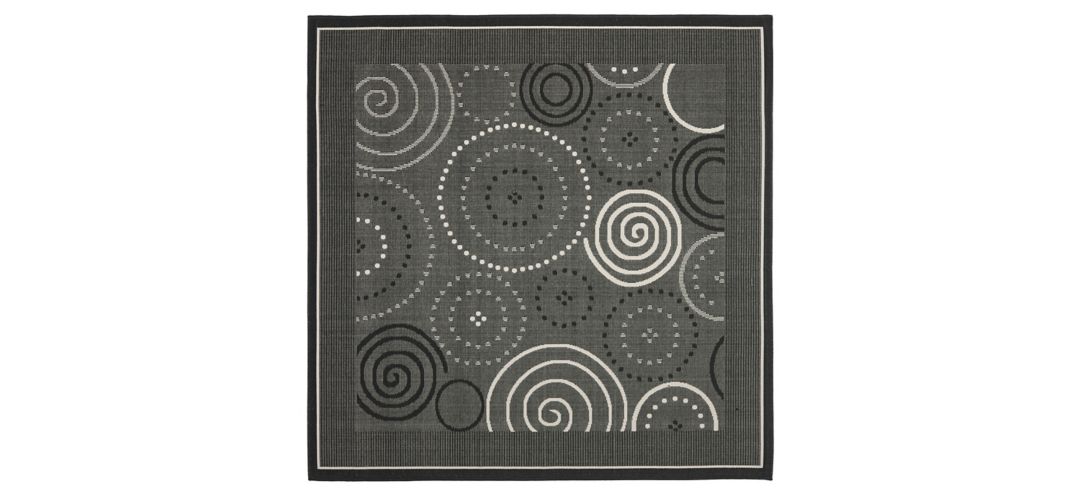 176190630 Courtyard Circles Indoor/Outdoor Area Rug sku 176190630