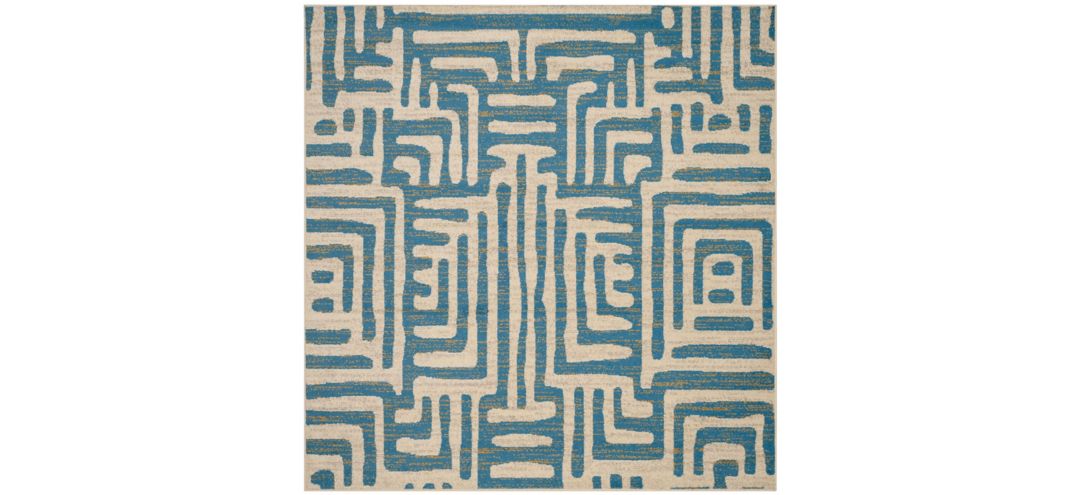 Rhine Blue Area Rug Square