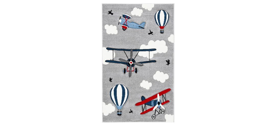 Carousel Airplanes Kids Area Rug